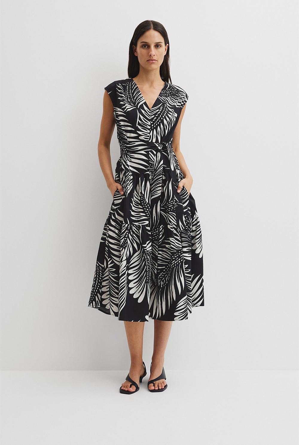 princess polly baby blue dress Black Multiway Tiered Midi Dress