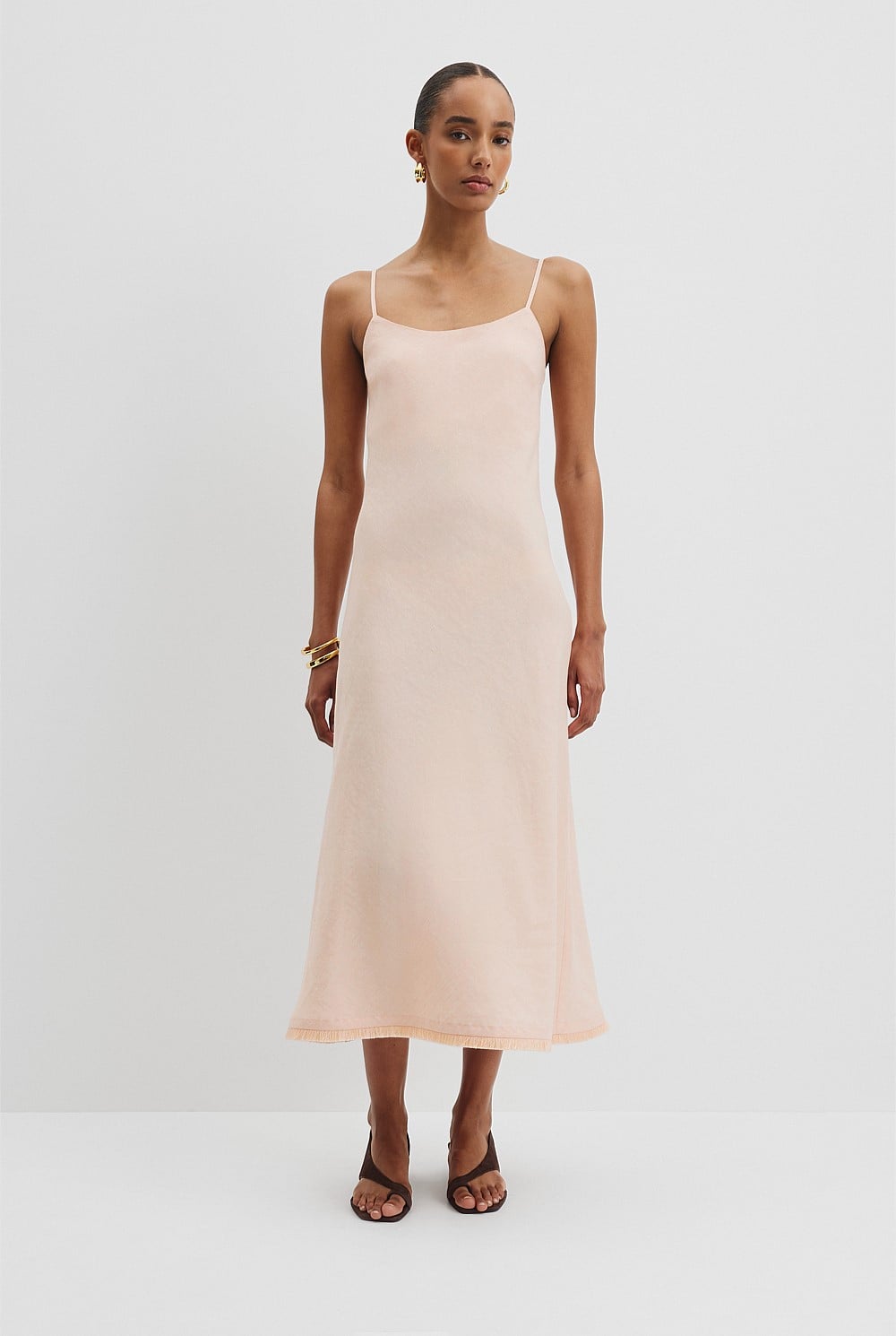 Guava Tint Organically Grown Linen Slip Dress - Event | Country Road Guava Tint Organically Grown Linen Slip Dress - Event | Country Road