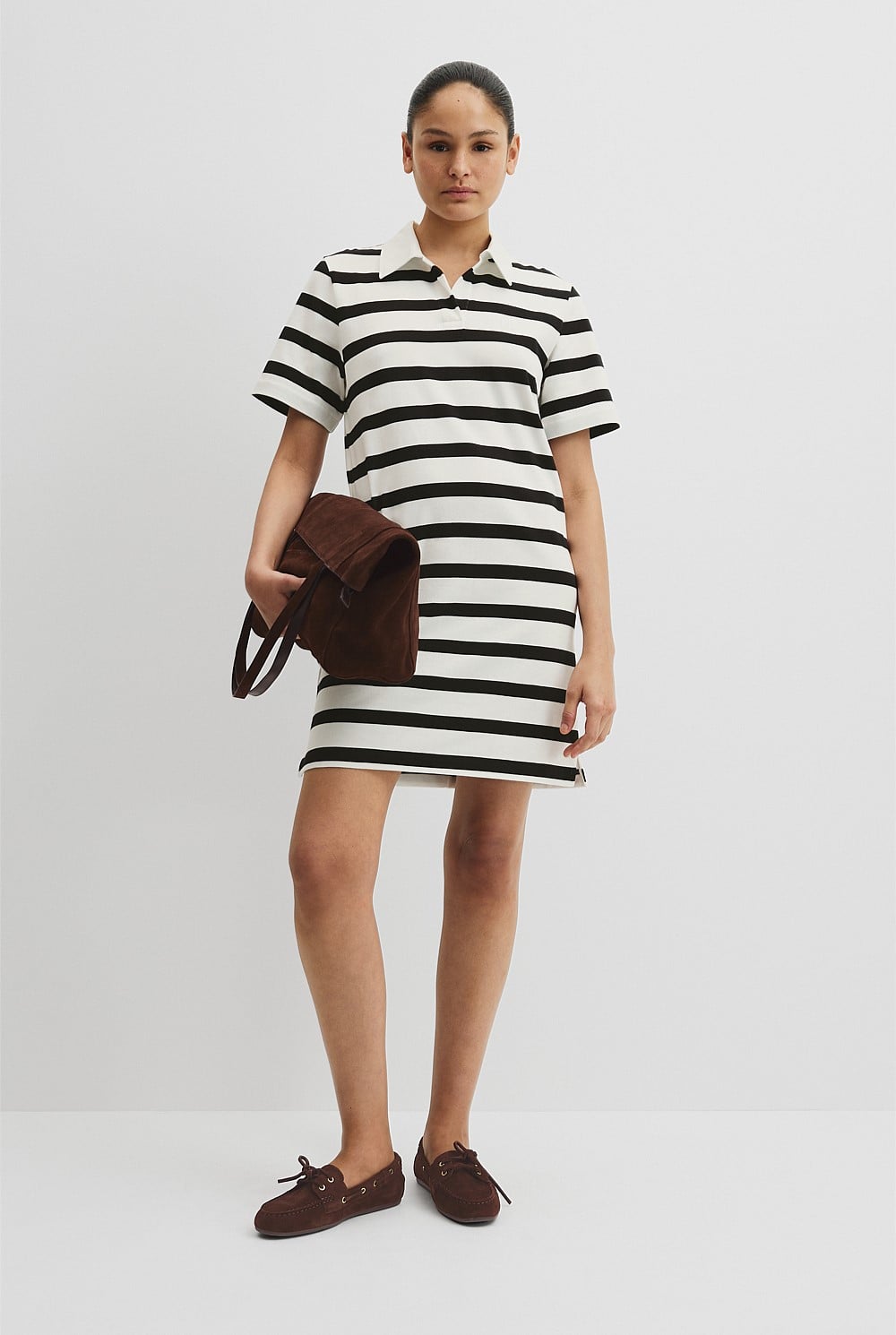 blue dress for baby girl Black and White Striped T-Shirt Dress – Barnberry Lane