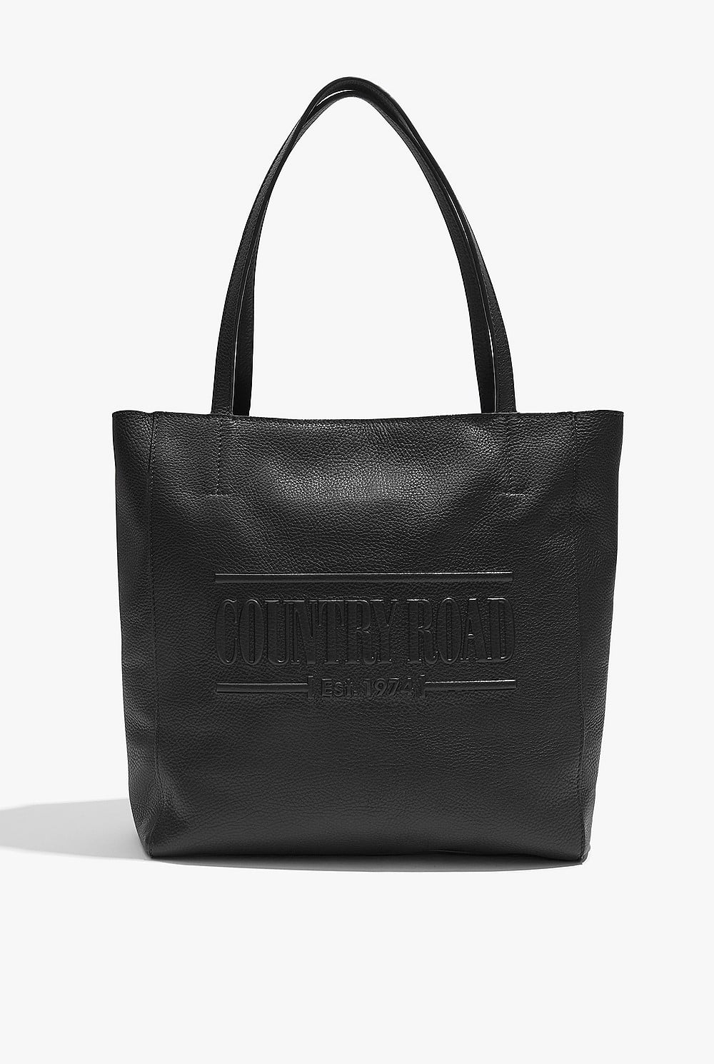 Black Heritage Leather Shopper - Bags | Country Road