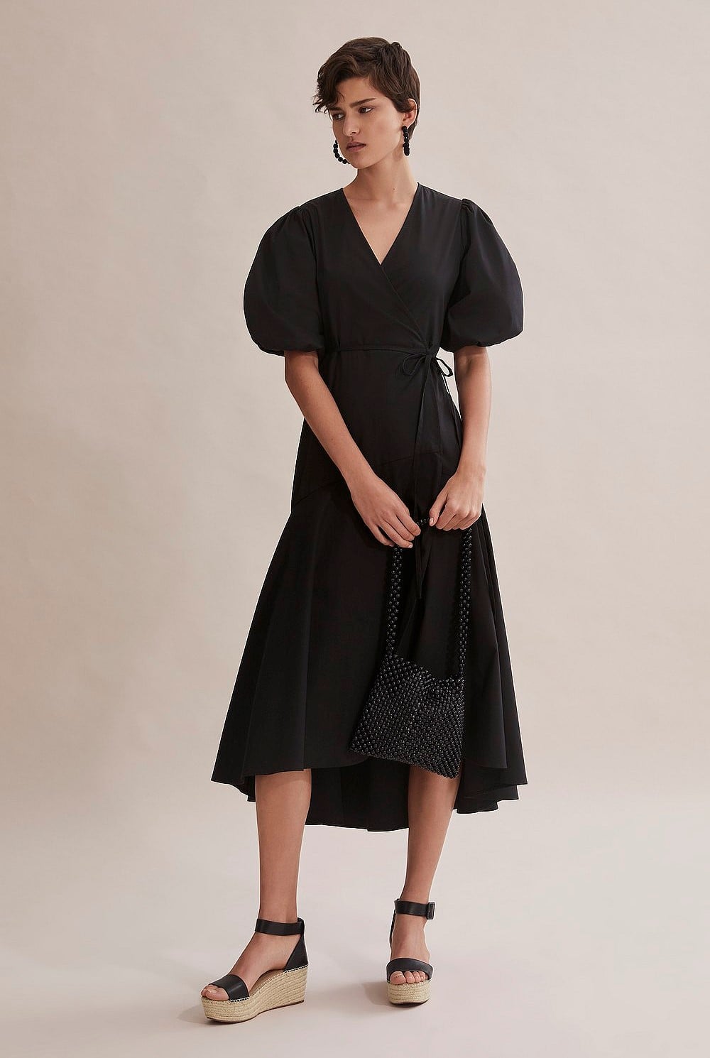 Black Wrap Maxi Dress - Dresses | Country Road