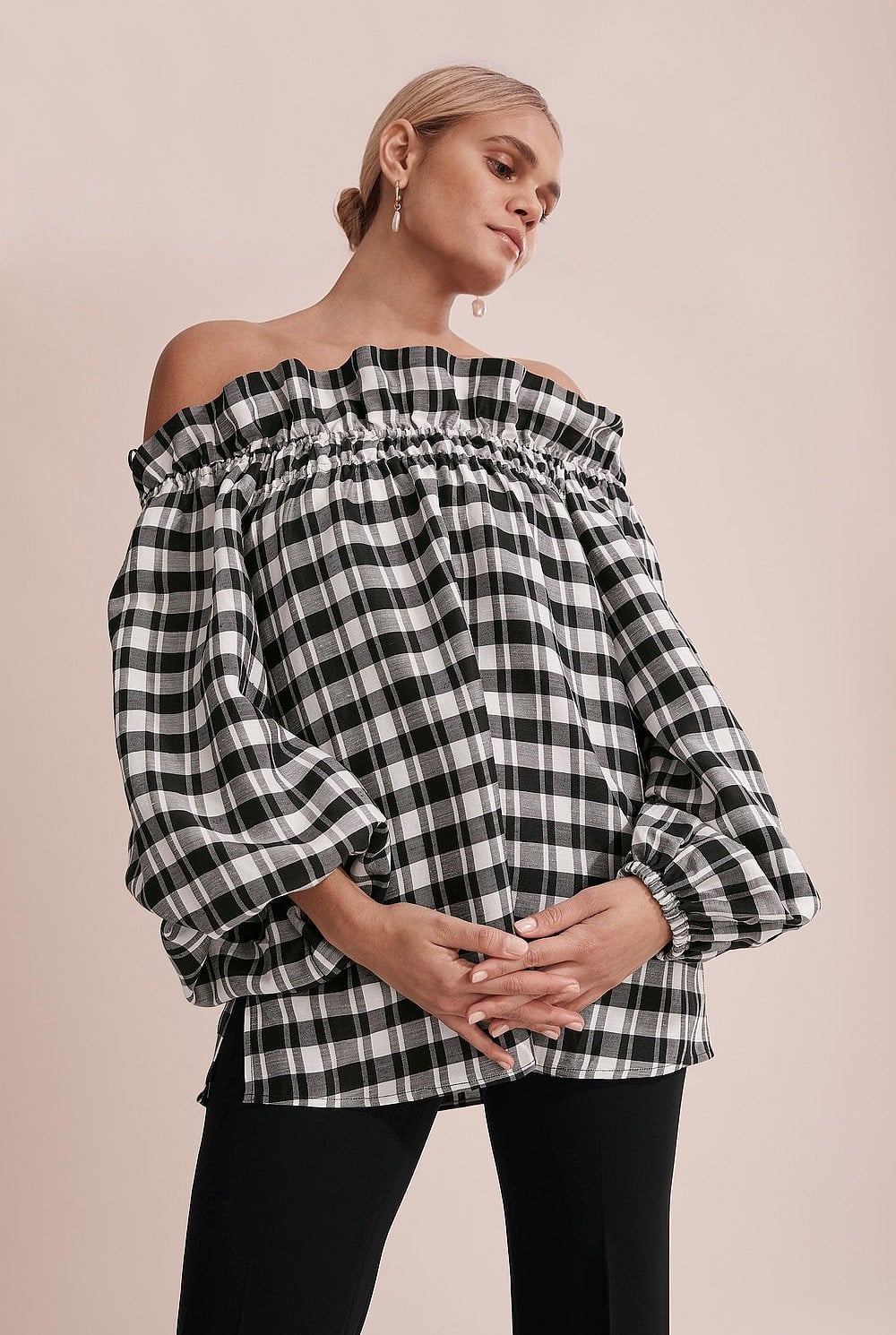 Black Off Shoulder Top - T-Shirts & Tops | Country Road