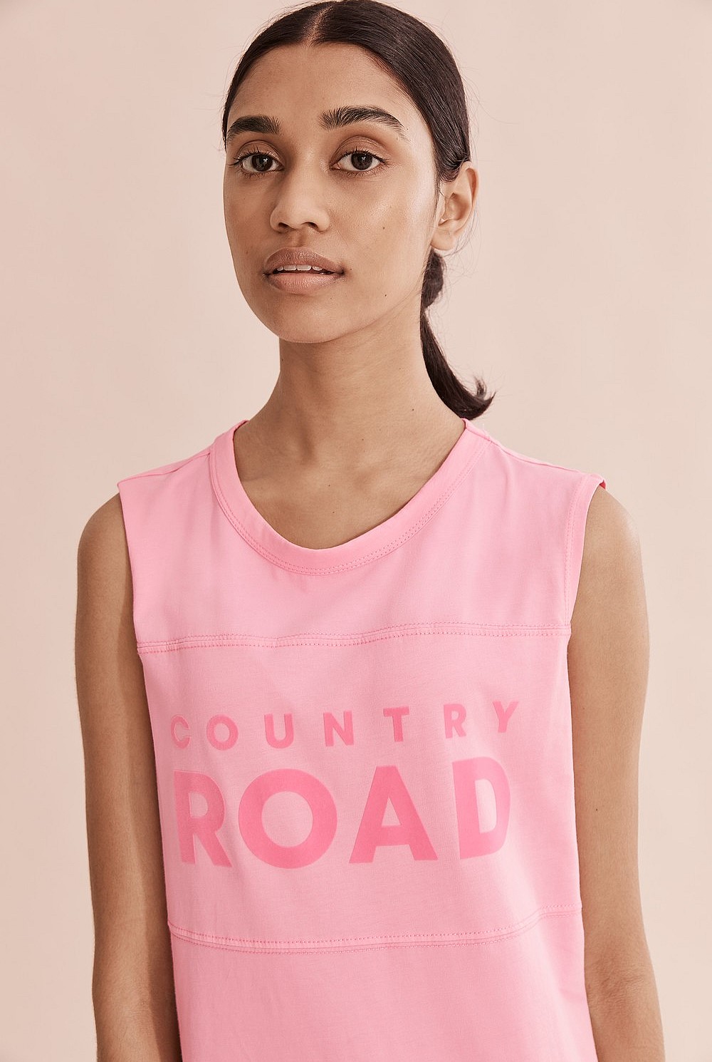 strapless open back dress Women's Cotton Tank - Light Pink | 3933 main image 0