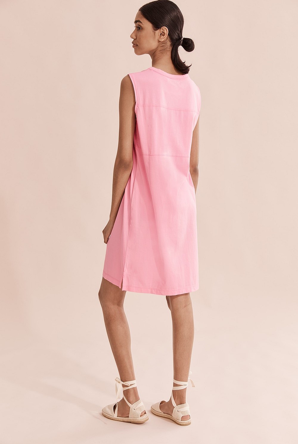 Candy Pink Verified Australian Cotton Modern Logo Tank Dress