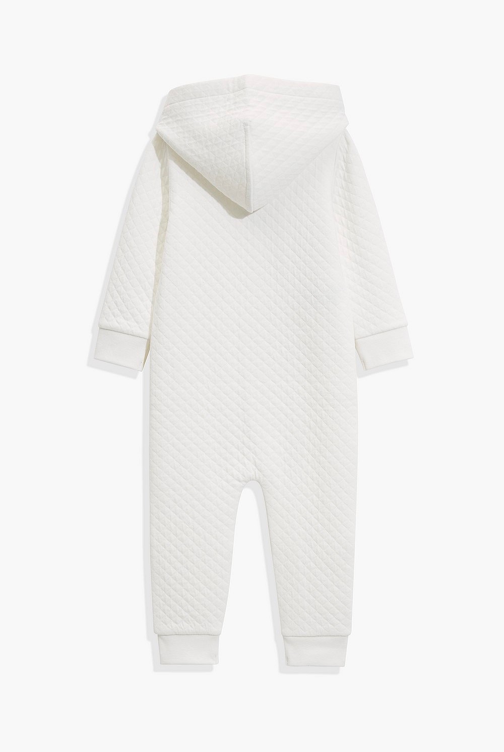 Marshmallow Unisex Organically Grown Cotton Quilted Romper
