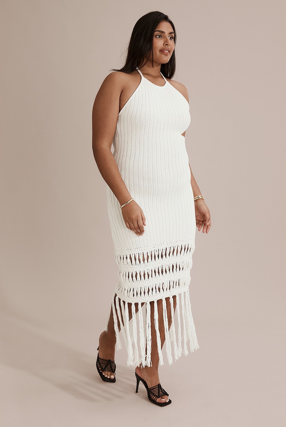 Antique White Knit Halter Fringe Dress - Dresses | Country Road Antique White Knit Halter Fringe Dress - Dresses | Country Road