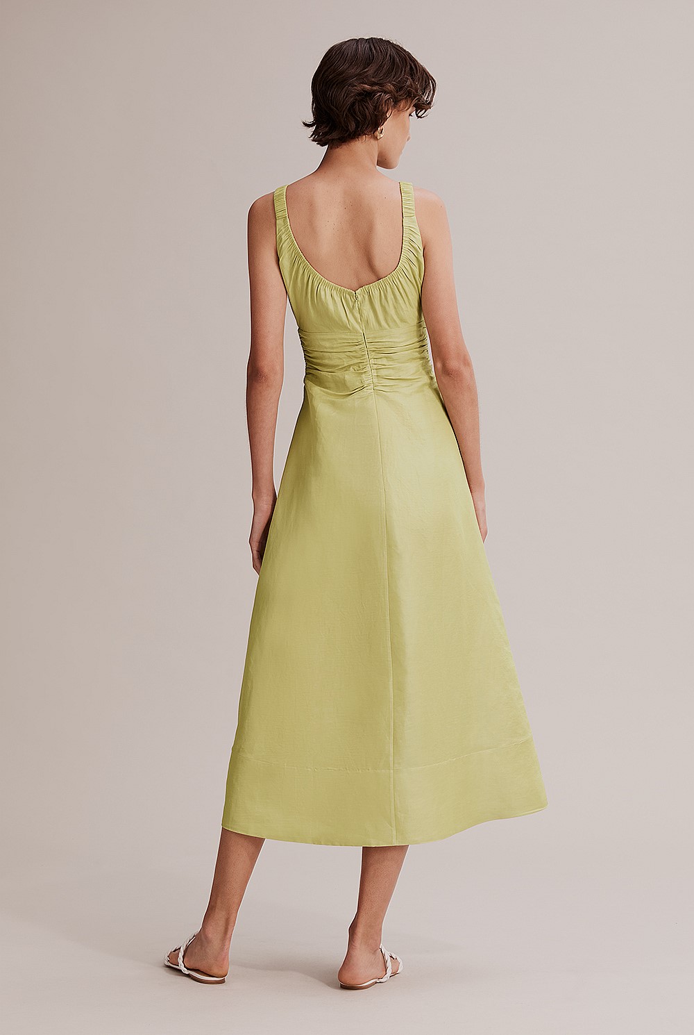 Pea Green Fluid Slip Dress - Dresses | Country Road Pea Green Fluid Slip Dress - Dresses | Country Road