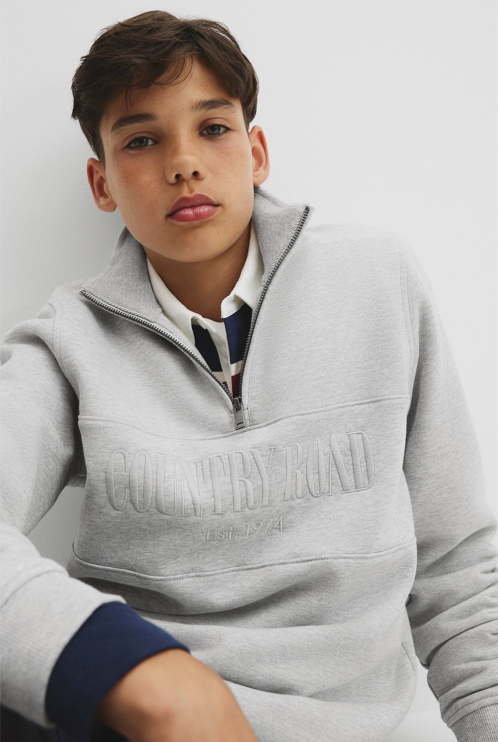 Teen Verified Australian Cotton Heritage Half Zip Sweat Sweats