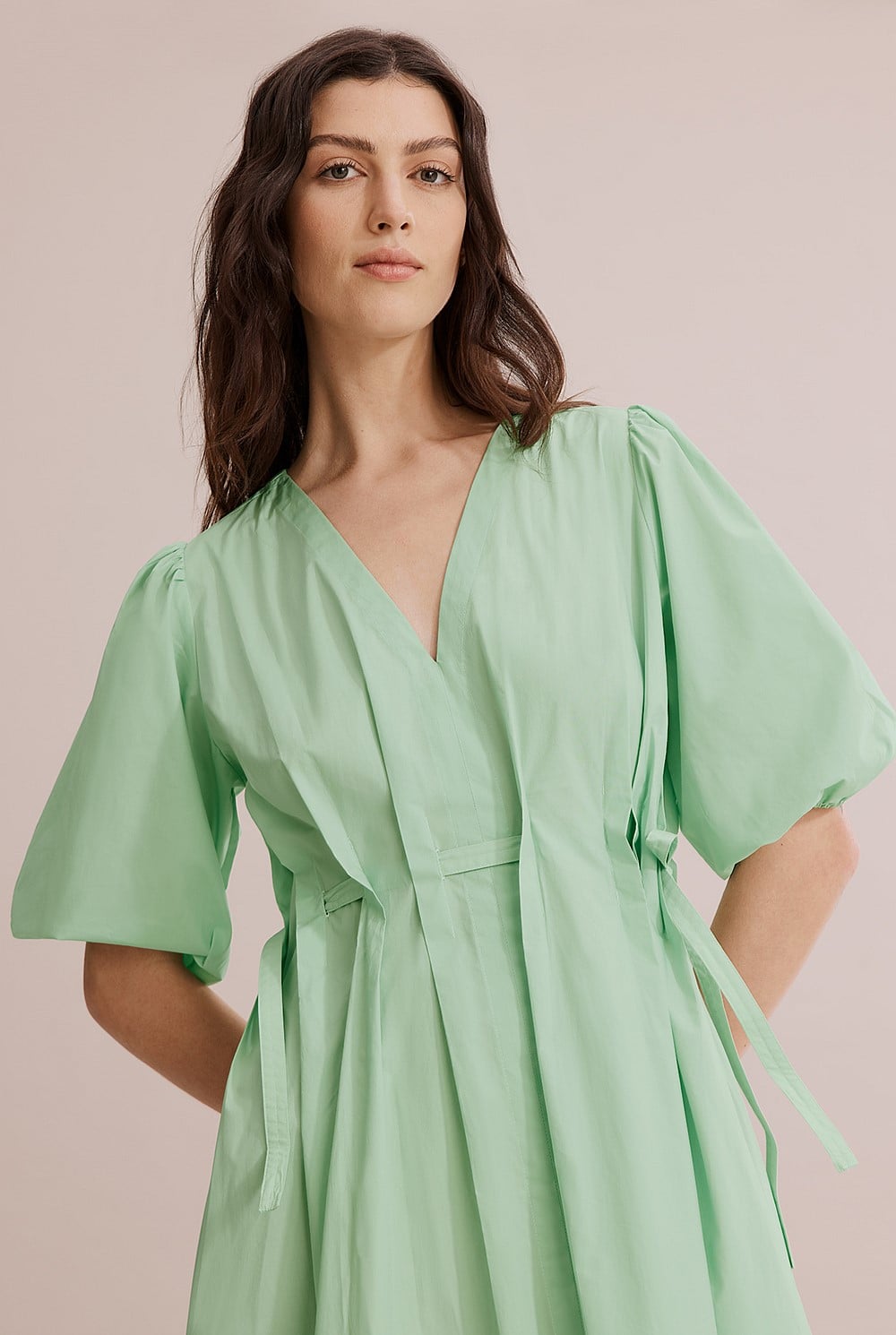 Aloe Gathered Detail Midi Dress - Dresses | Country Road