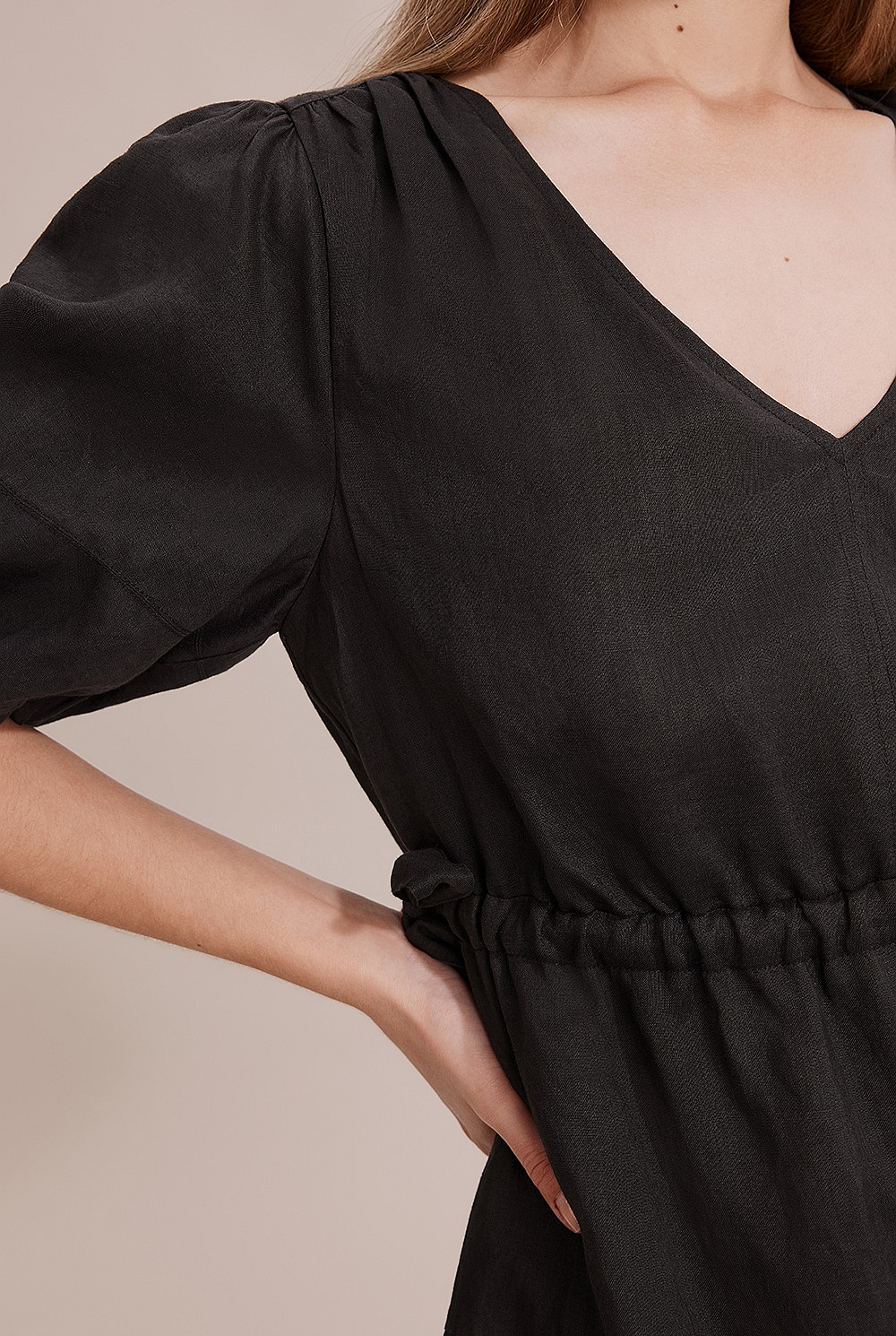 Black Gathered Tie Maxi Dress - Dresses | Country Road