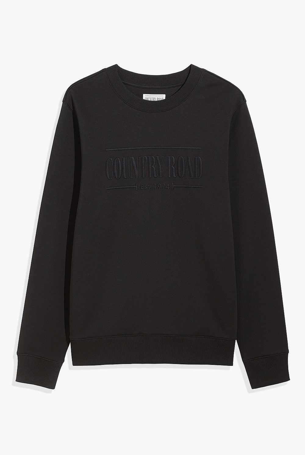 Black Australian Cotton Heritage Sweat - Australian Made | Country