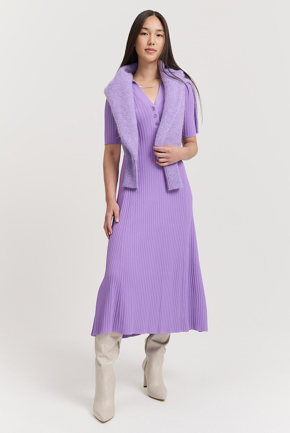 fitted lace wedding dress Girls Purple Polo Dress main image 0