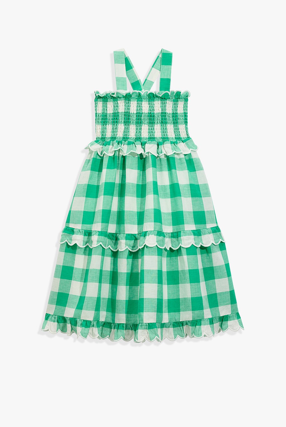 Green Gingham Midi Dress - Dresses | Country Road