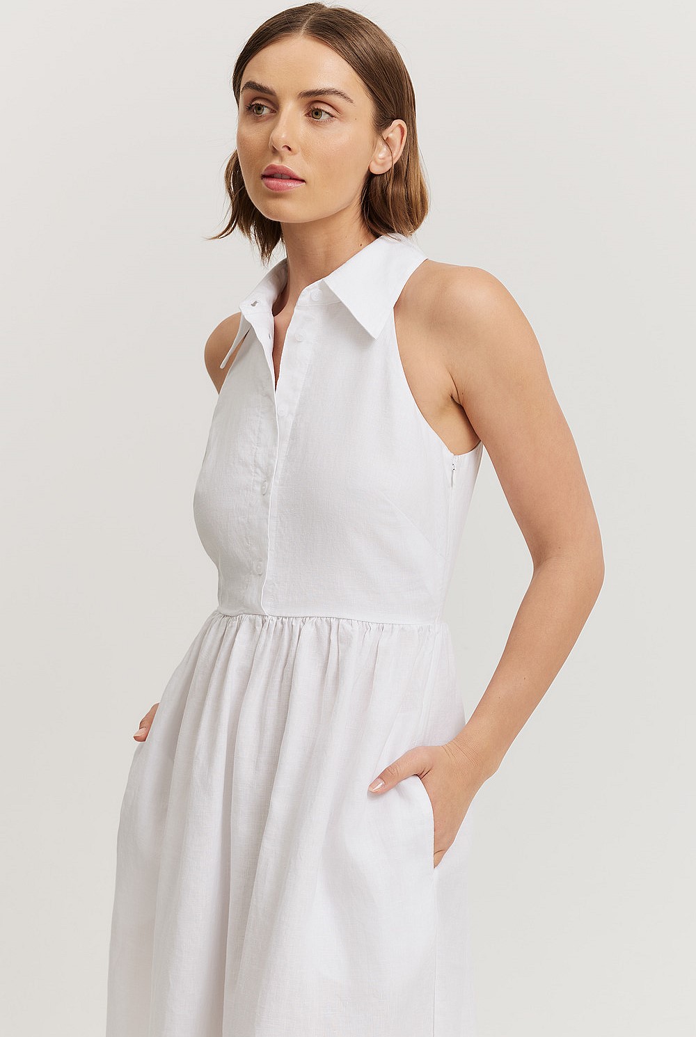 chinese dress ladies Angelika Linen Dress main image 1