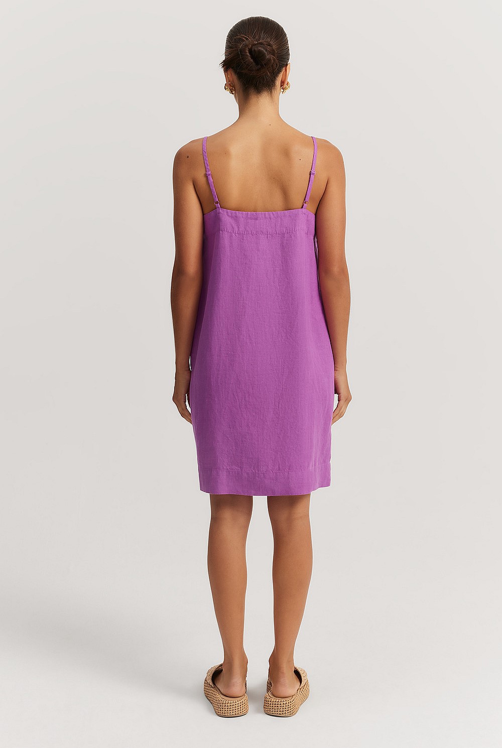 fitted lace wedding dress Paiva Slip Dress in Satin Purple main image 1