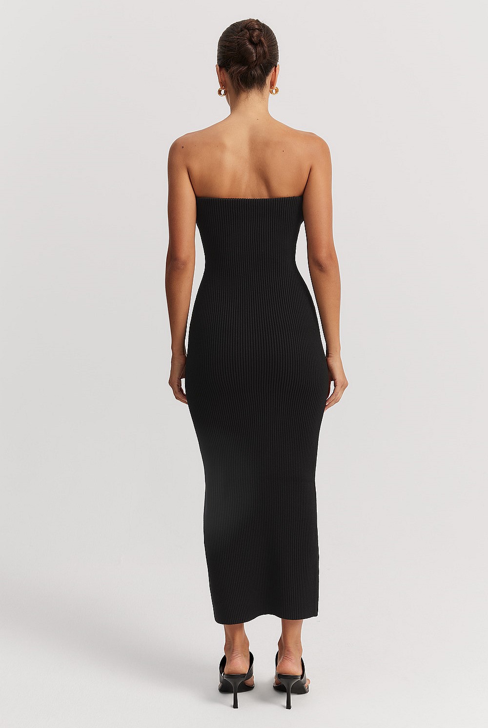 Black Bandeau Rib Dress - Dresses | Country Road