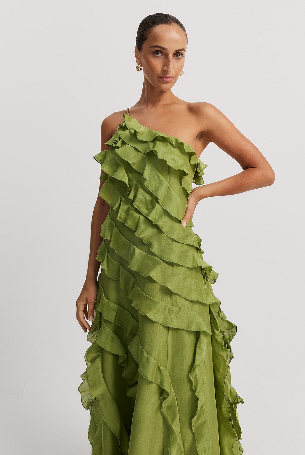 Cactus Ruffle Maxi Dress - Dresses | Country Road