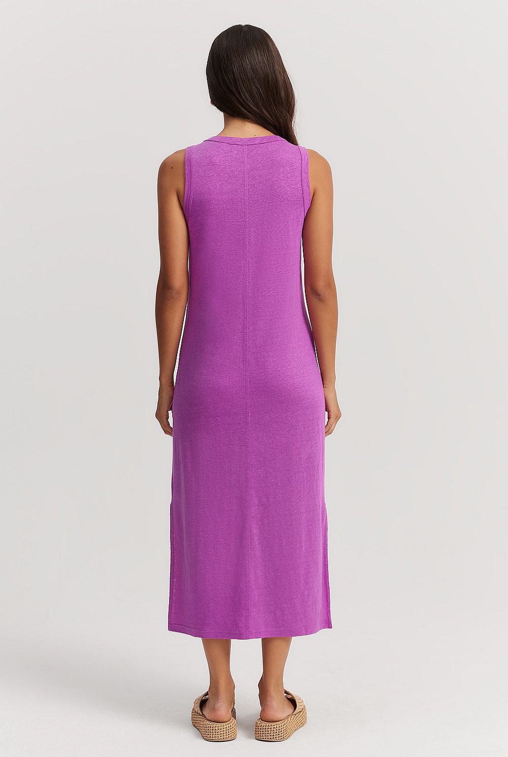 fitted lace wedding dress Purple Jersey Maxi Dress with Crystal Stoned Details – RAISA VANESSA INT main image 0