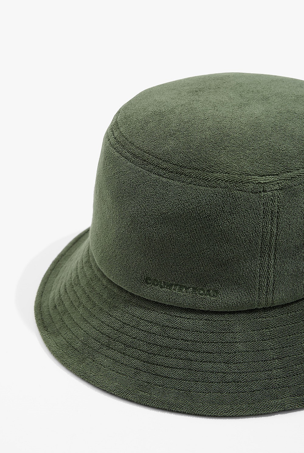 Olive Terry Bucket Sun Hat  Organic Zoo Adult Booney Hat - Olive with Khaki Trim \u2013 Sun Protection Zone