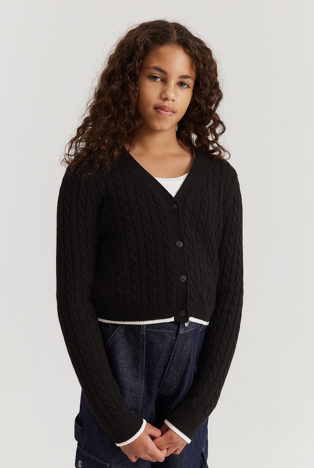 Teen Crop Cardigan - Knitwear | Country Road