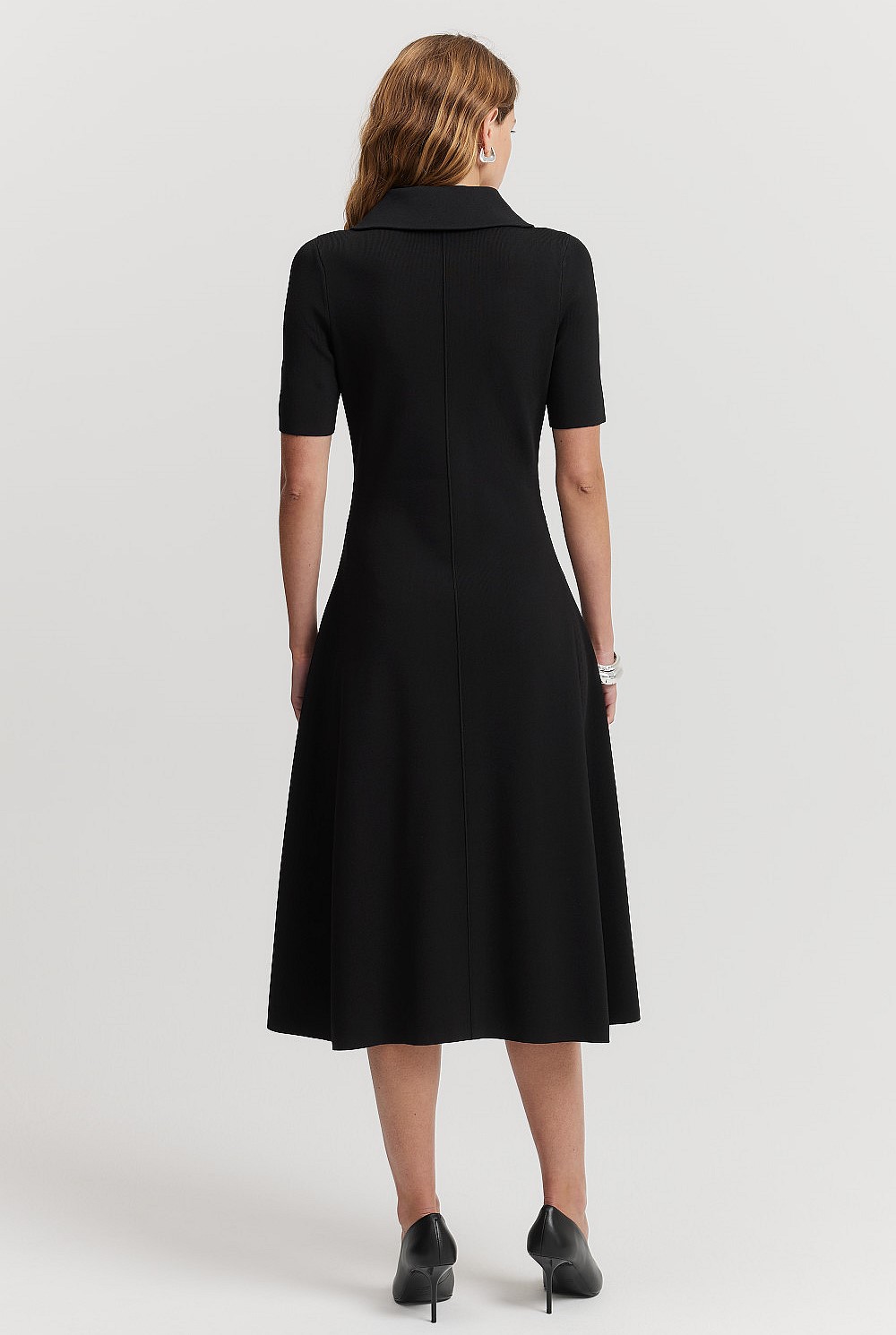 Black Compact Knit Dress - Dresses | Country Road