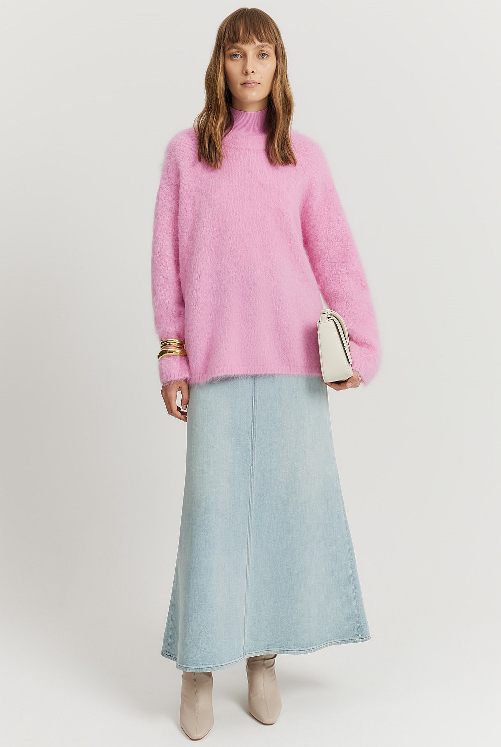 2019 FLUFFY crew neck ピンク XXIII Crew Neck Fluffy Sweater Pink/White | Culture Kings