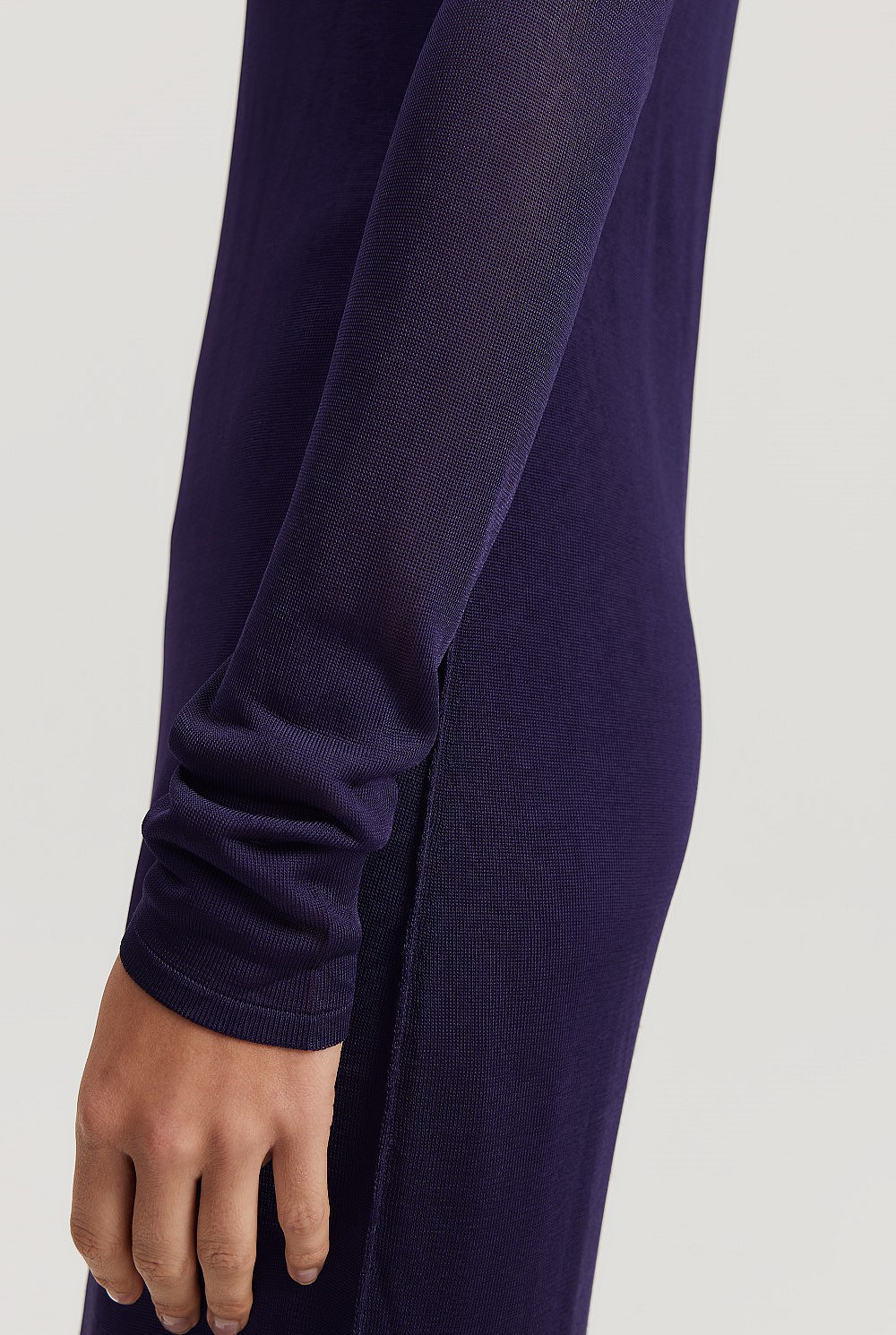 knit flared dress Becky Ribbed Knit Mini Dress with Square Neck and Flared Hem main image 0