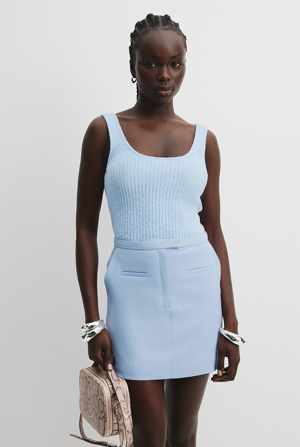 prank project Henley Bouclé Knit Tank PRANK PROJECT Henley Boucle Knit Tank 【公式通販】