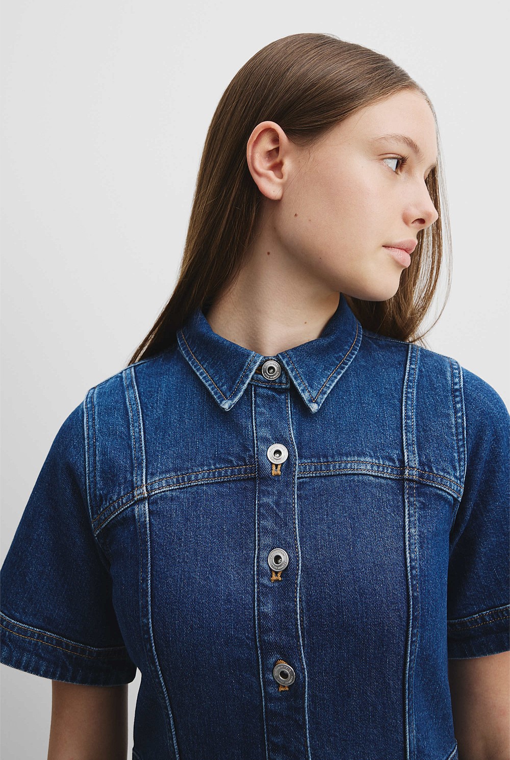 white christmas dresses Country Roads Denim Shirt Dress – loveyoumore main image 1