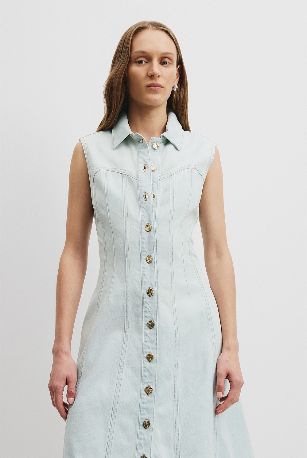white christmas dresses Z Supply: Keegan Mini Dress, Denim main image 0