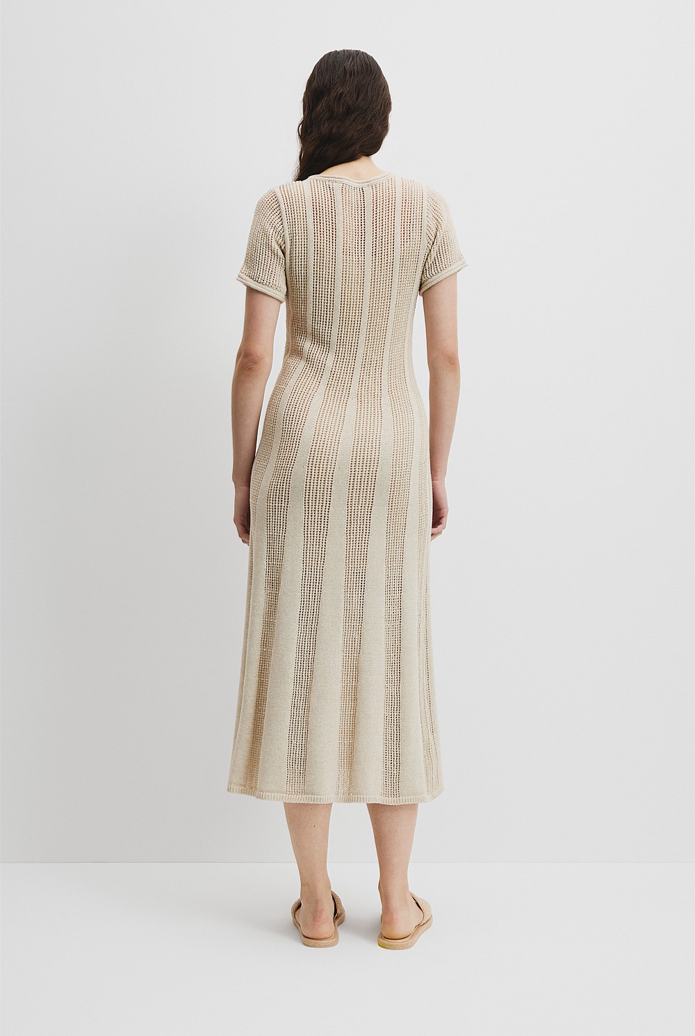 Sand Textured Knit Dress - Knitwear | Country Road