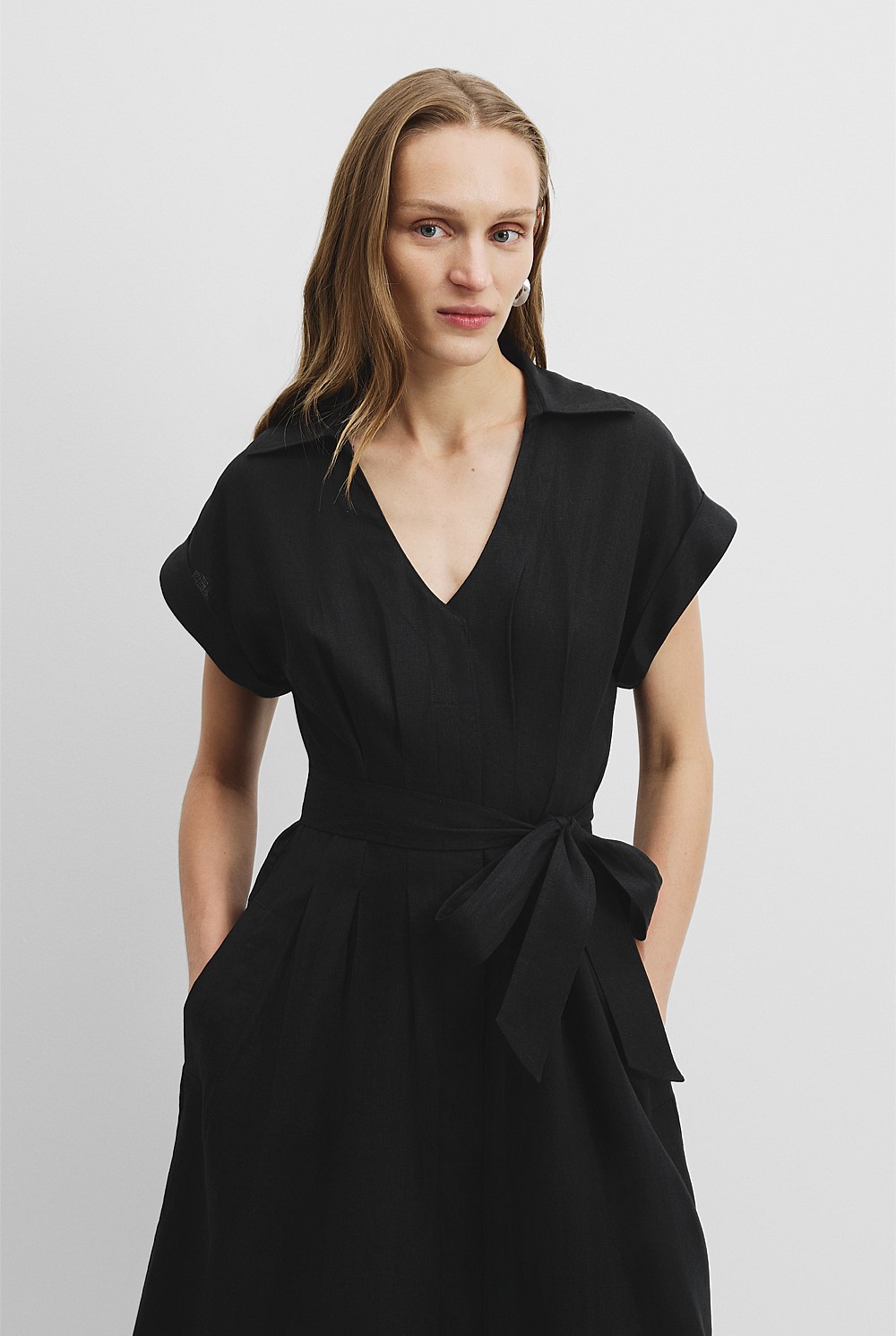 knee length dresses for ladies Country Road Linen Wrap Midi Skirt main image 0