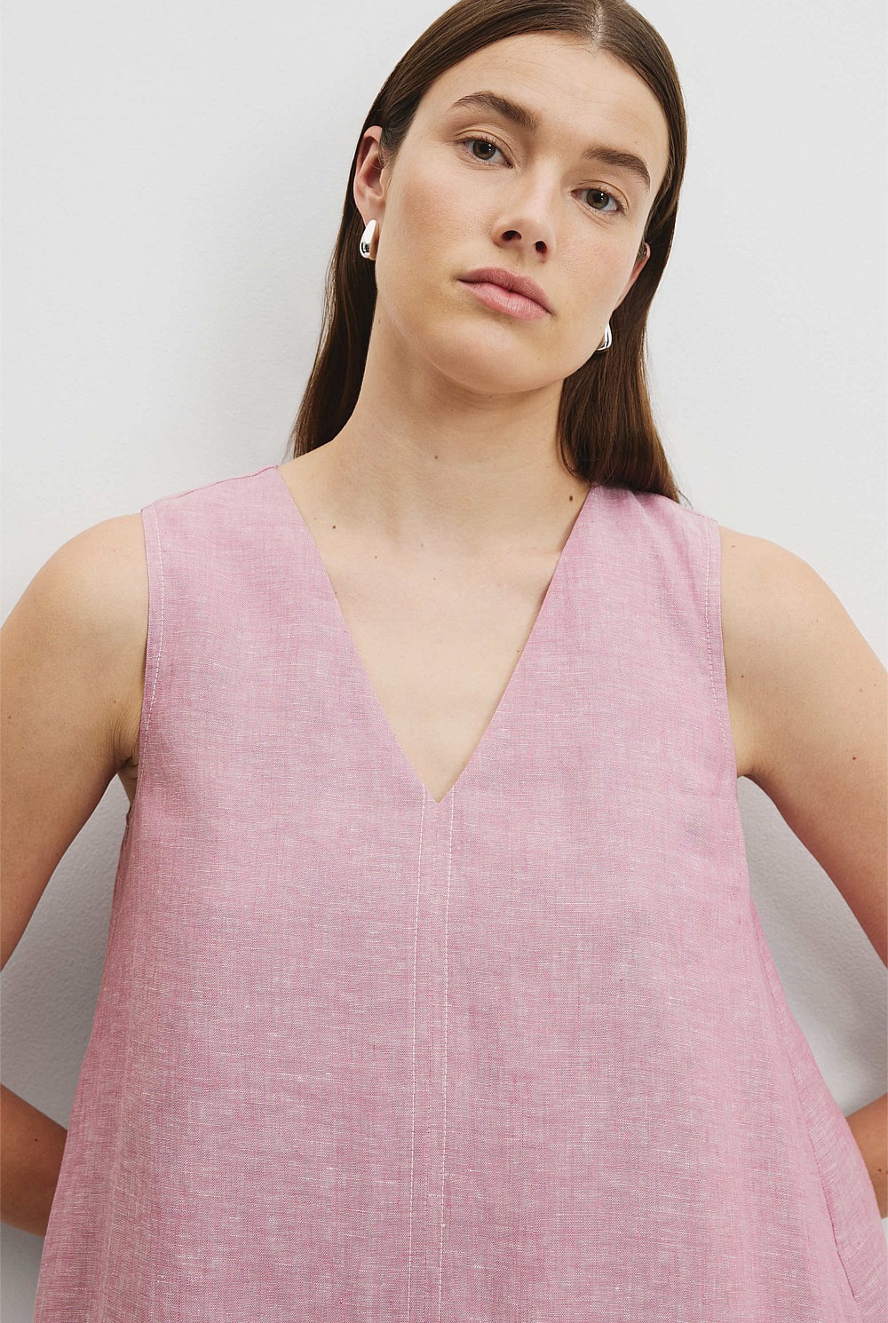 Musk Organically Grown Linen A-Line Mini Dress - Holiday | Country Road