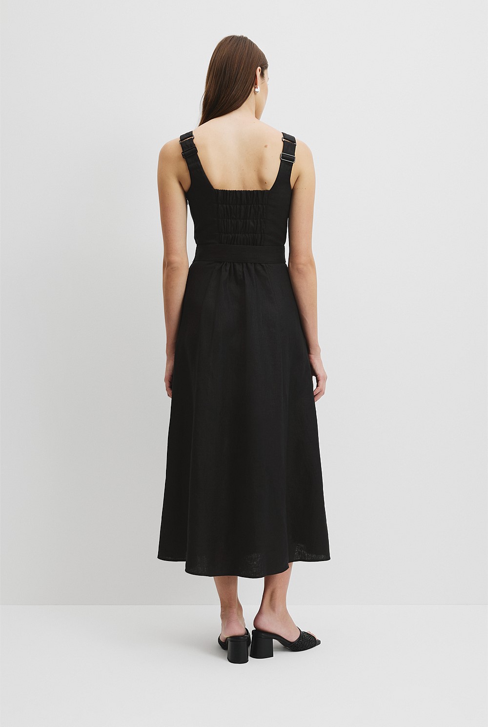 Black Apron Midi Dress - Dresses | Country Road