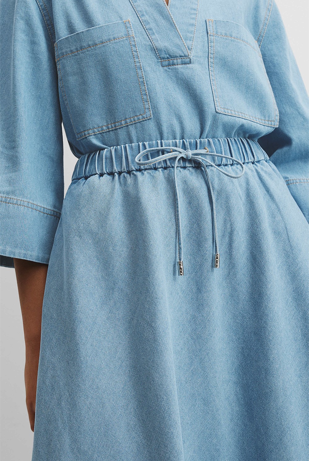 Light Wash Chambray Midi Skirt - Skirts | Country Road