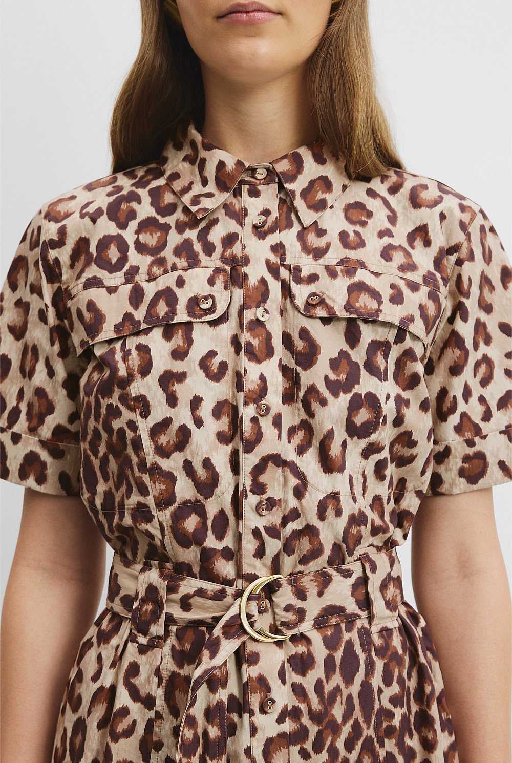 Leopard Print Print Flared Midi Dress - Dresses | Country Road
