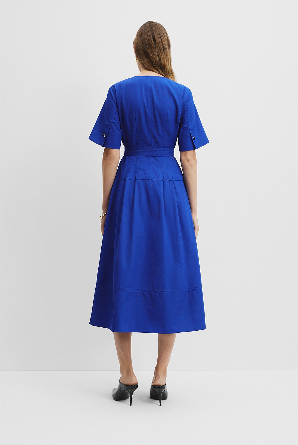 green emerald velvet dress Blue Fit and Flare Ruffles A-line Short Dress – Ohmollydress