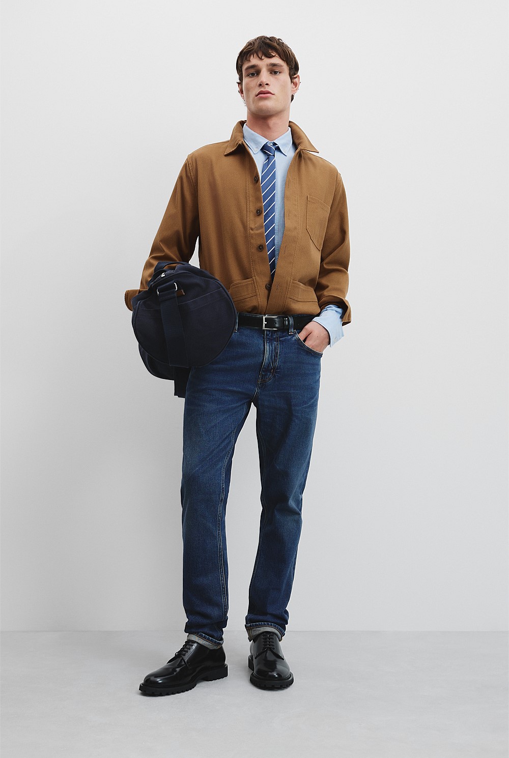 Tan Cotton Twill Oversized Shirt - Jackets & Coats | Country Road
