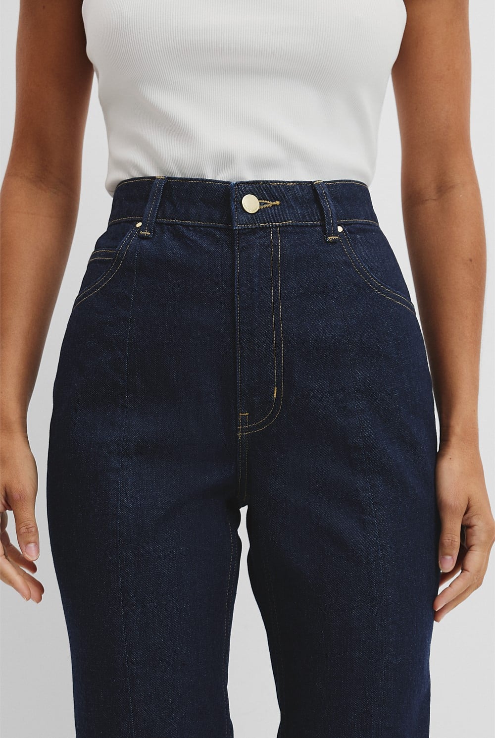 Indigo Rinse Cigarette Jean - Pants