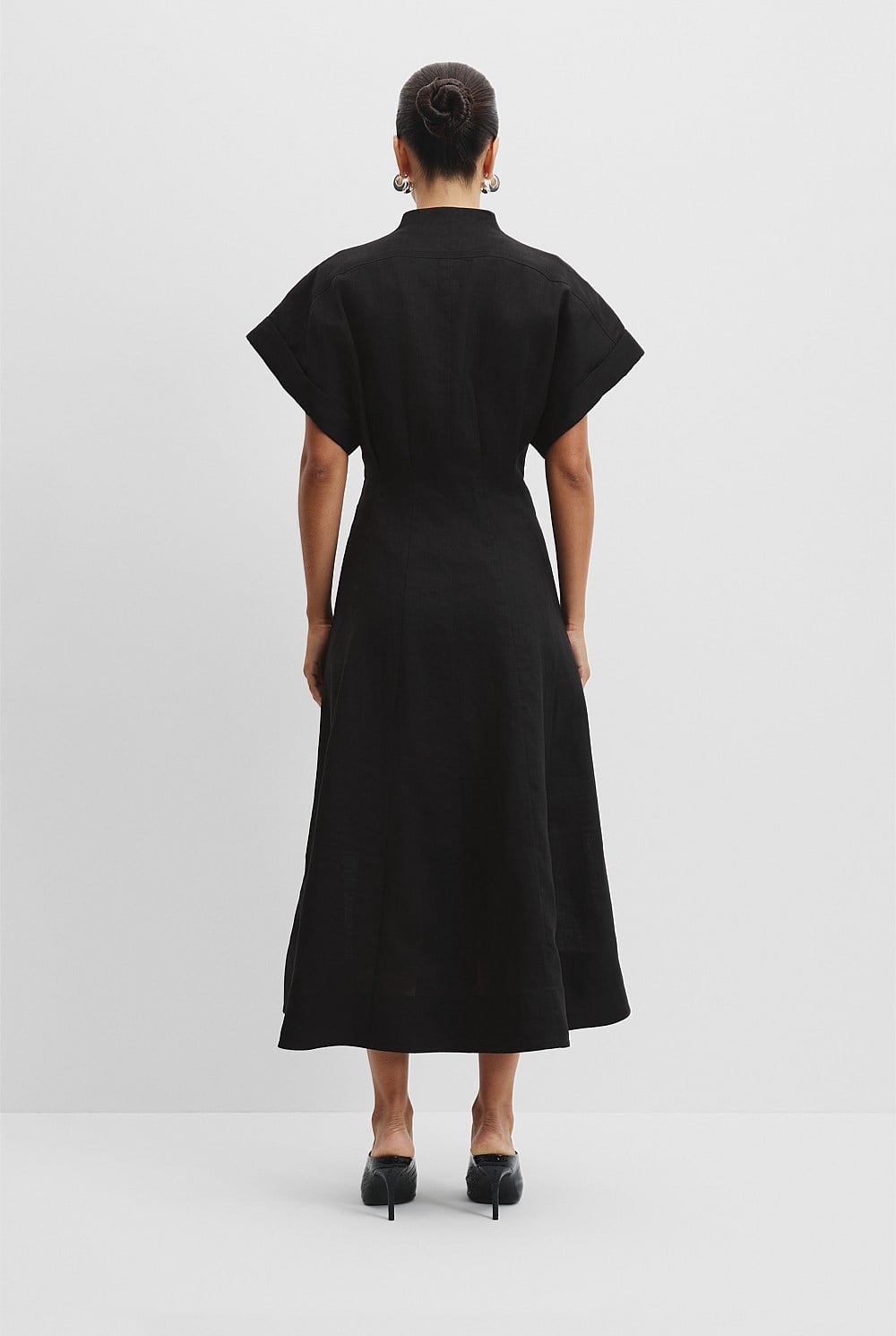 Black A-Line Midi Dress - Dresses | Country Road