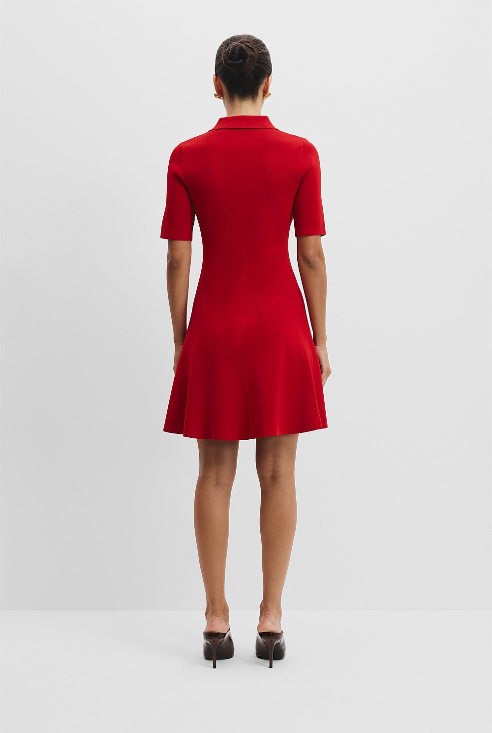 Cherry Compact Knit Mini Dress - Knitwear | Country Road