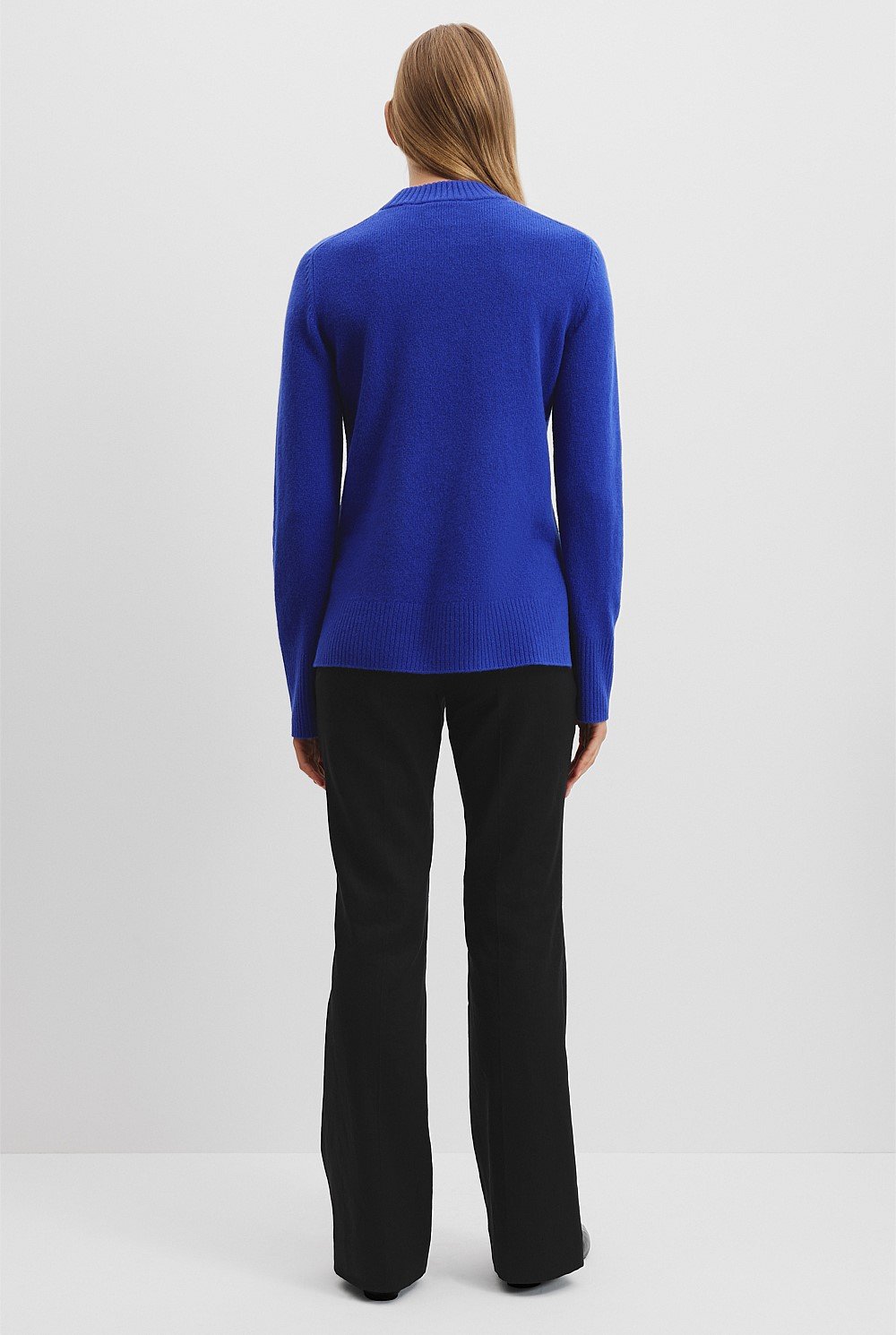 Deep Blue Merino Wool Longline Knit Knitwear Country Road