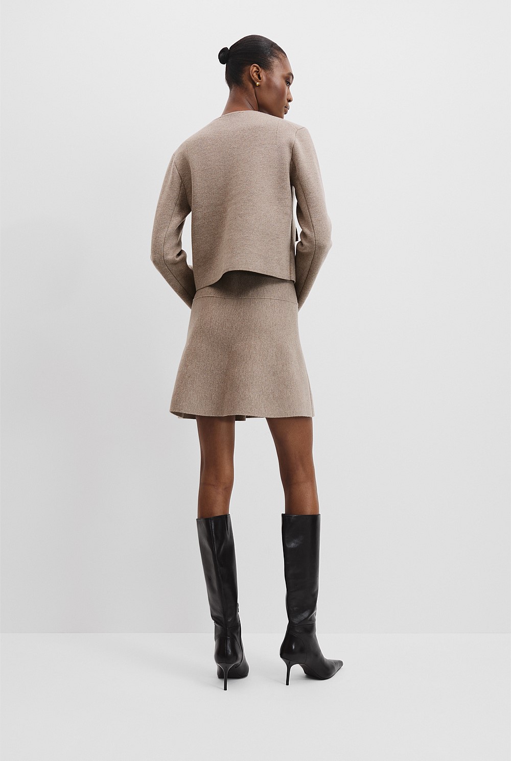 Dove Compact Wool Knit Jacket - Knitwear | Country Road