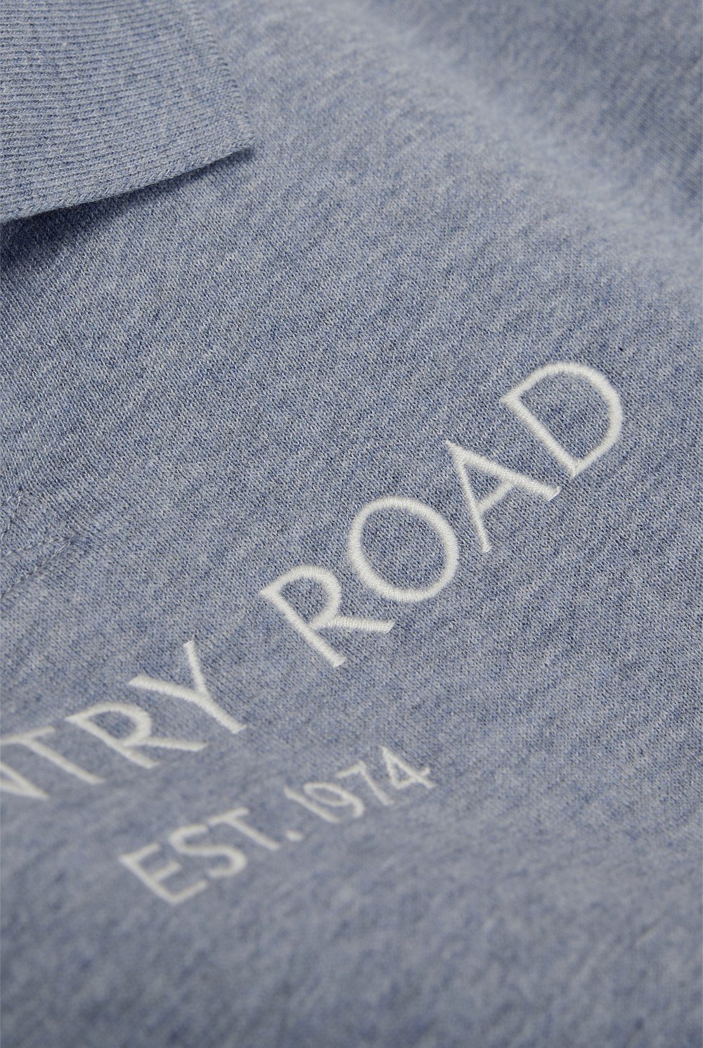 Cornflower Marle Organically Grown Cotton Collared Sweat - Sweats