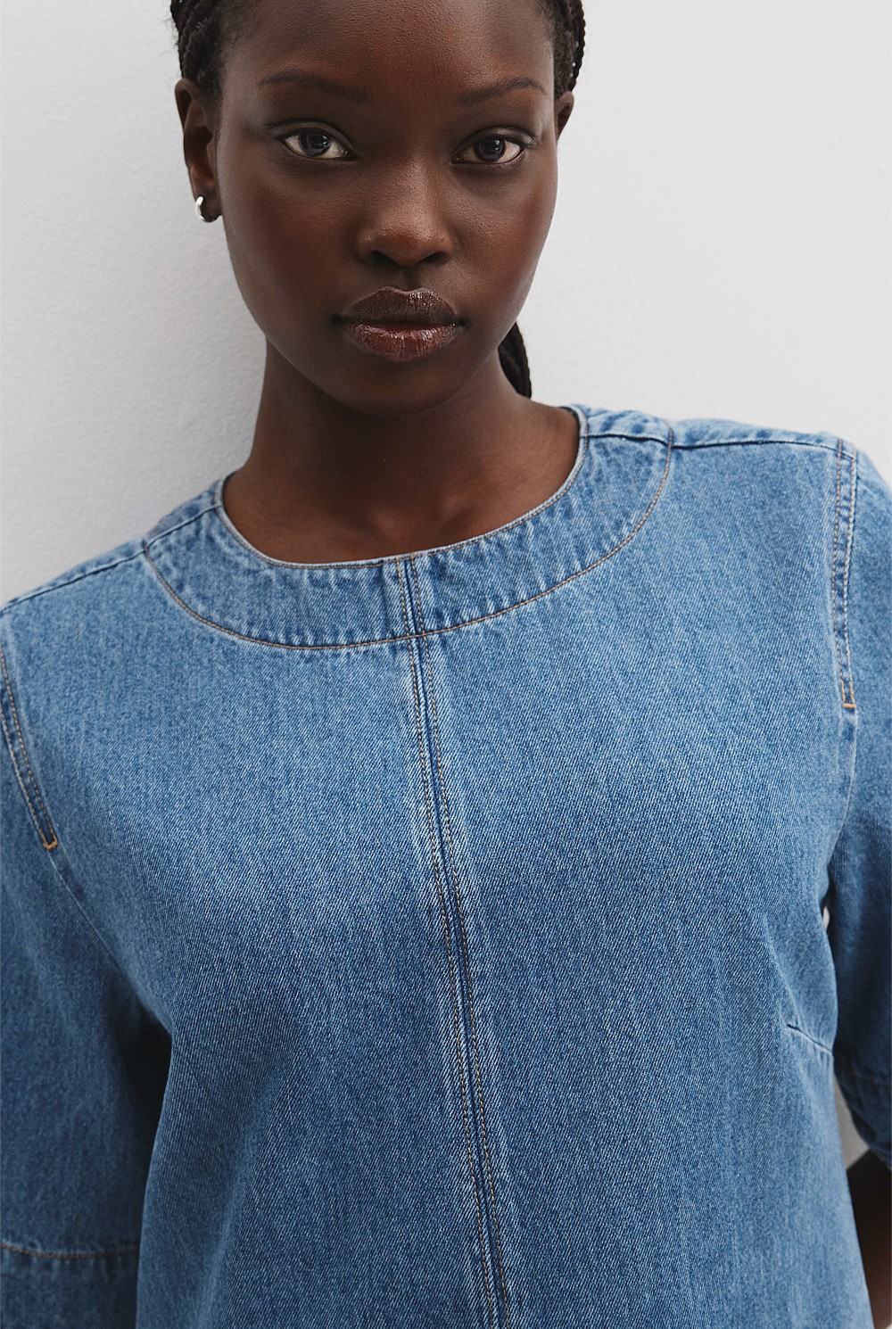 Mid Blue Wash Denim Mini Dress - Holiday | Country Road