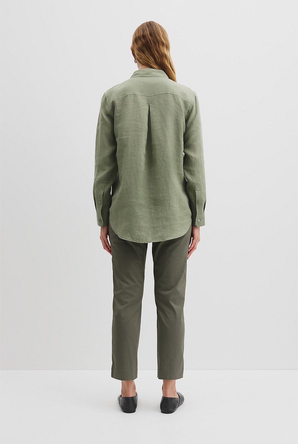 Sage Organically Grown Linen Shirt - Shirts | Country Road