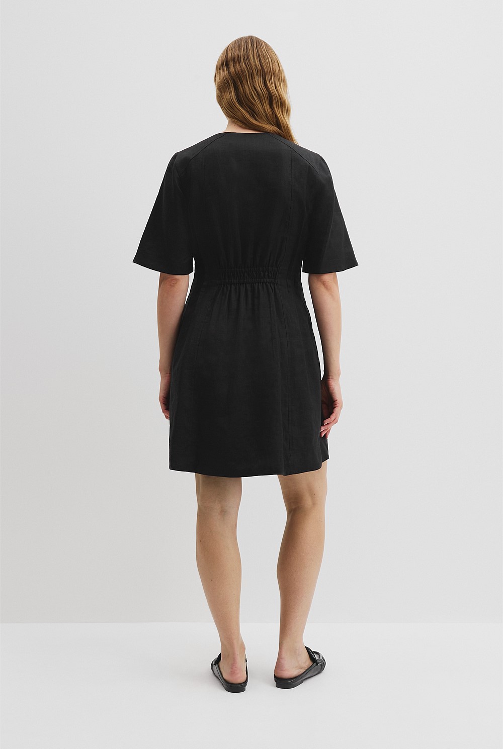 slim fit dress slacks Womens Textured Knit Halter Mini Dress Current Mood main image 0