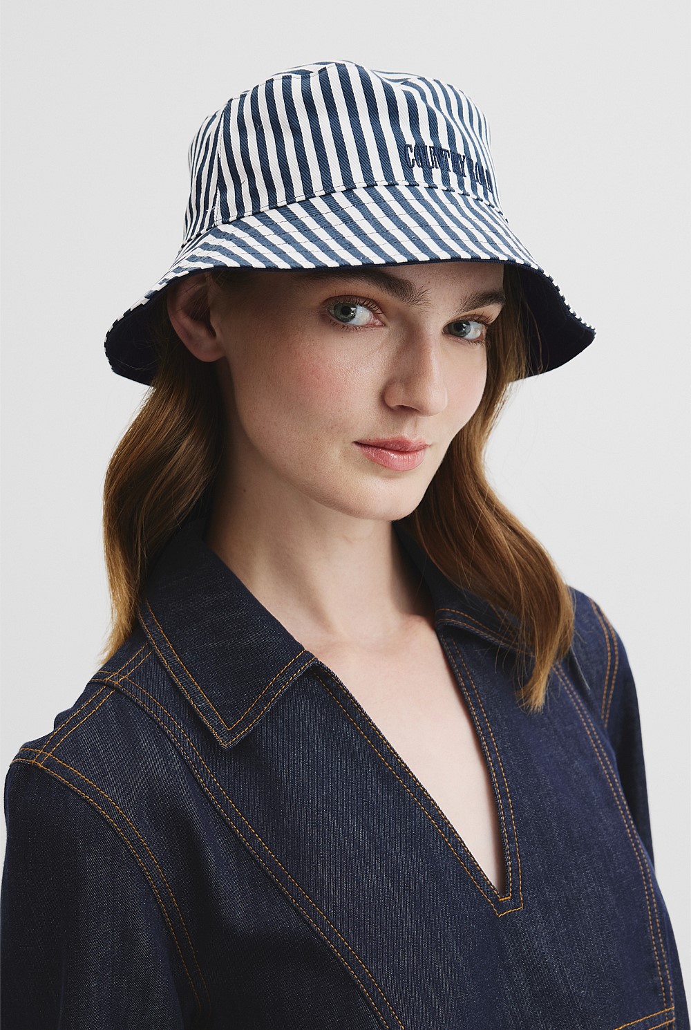 Navy CR Reverse Bucket Hat - Hats, Scarves & Gloves | Country Road