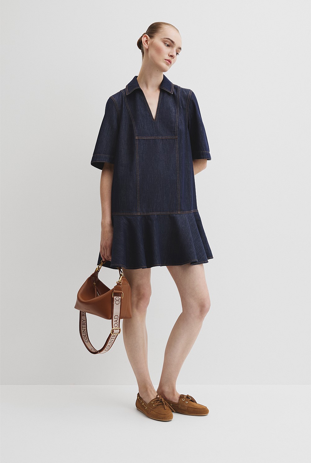 Indigo Rinse Denim Popover Dress - Holiday | Country Road