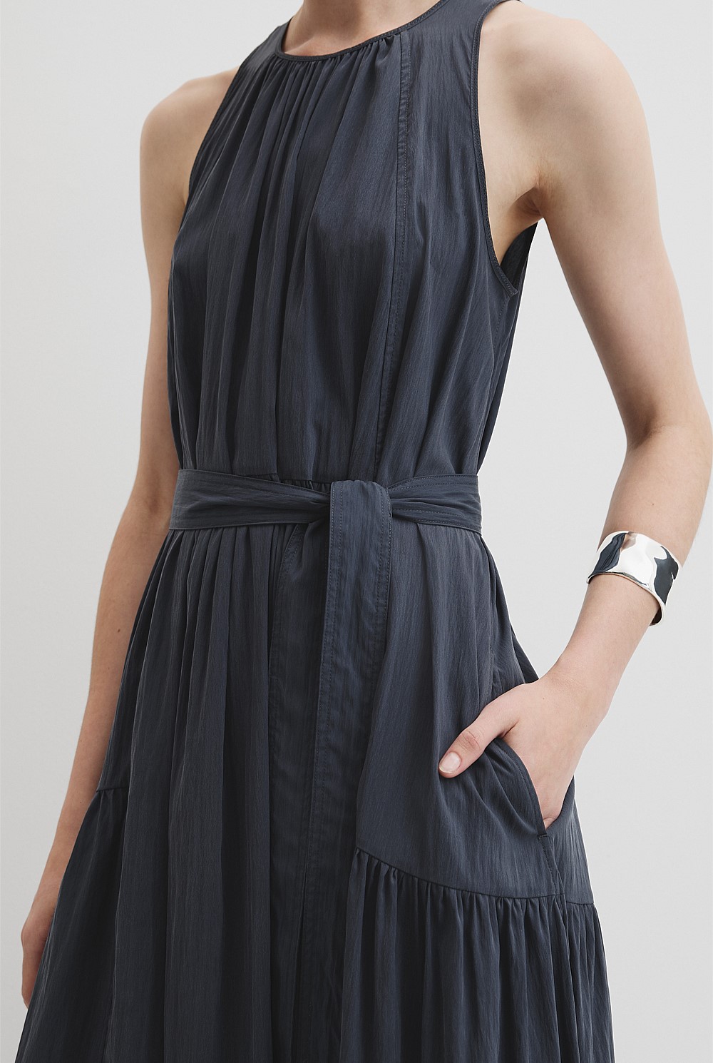 Navy Trapeze Maxi Dress - Holiday | Country Road